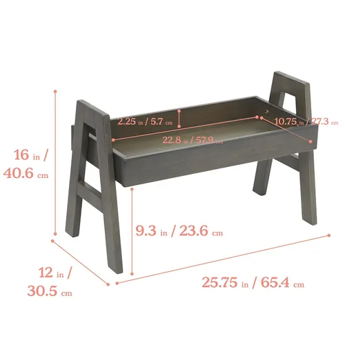 Miniatura 3 de ECR4Kids Estante apilable ajustable con borde completo, estantería, gris lavado Gris (Grey Wash)