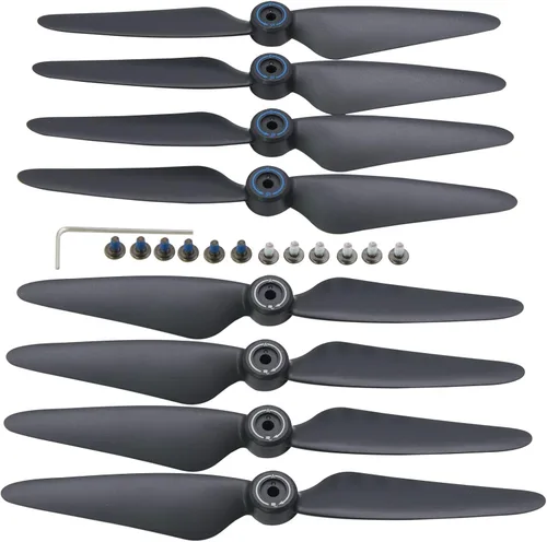 Blomiky 2 juegos de 8 hélices plegables F7 de repuesto compatibles con Bwine F7GB2 F7 SJRC F7S F7 4K 9800FT RC Quadcopter Drone F7 Propeller 2