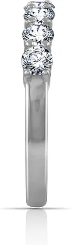 Miniatura 3 de Tienda Essentials Anillo de plata de ley con 7 piedras hecho con circonita cúbica de elementos infinitos (anteriormente colección Tienda)