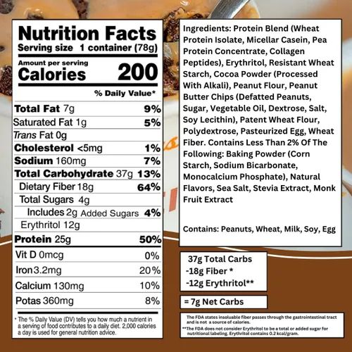 Miniatura 2 de Bootylicious Muffin alto en proteínas 0.88 oz de proteína, 0.7 onzas de carbohidratos netos, taza de 2.32-2.75 onzas, paquete de 12