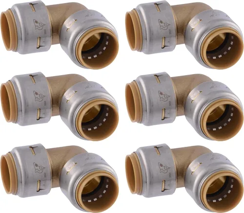 Miniatura 8 de SharkBite Max Codo de 90 Grados de 1/2 Pulgada, Paquete de 4, Accesorio de Plomería de Latón de Conexión Rápida, Tubo PEX, Cobre, CPVC, PE-RT, HDPE