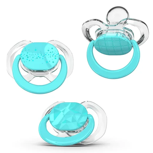 Miniatura 11 de Smilo Chupete para bebé con diseño ortodóntico para un desarrollo dental saludable, etapa 3 para bebés de 9 meses en adelante, paquete de 3 chupetes
