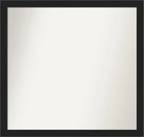 Miniatura 426 de Amanti Art Espejo de baño negro para sobre fregadero, 22 x 22 pulgadas, espejo de tocador cuadrado estrecho negro Avon, marco de madera casual