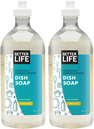 Miniatura 9 de Better Life Jabón para platos sin sulfato, resistente a la grasa y suave para las manos, granada, 22 onzas