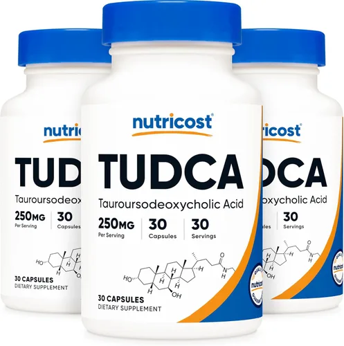 Miniatura 8 de Nutricost Tudca 250 mg, 30 cápsulas (ácido taursodesoxicólico) - Sin gluten, sin OMG