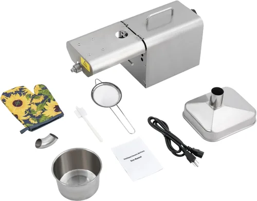 Miniatura 5 de Máquina de prensa de aceite 750W Máquina extractora de prensa de aceite automática eléctrica caliente/fría, máquina de extracción de aceite orgánico