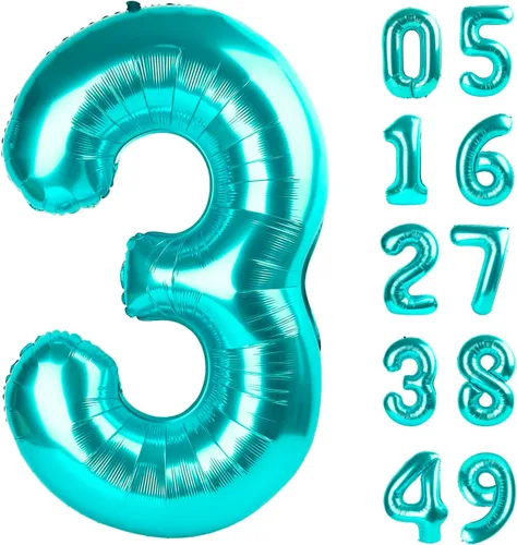 Miniatura 314 de Globo de cumpleaños número 4 dorado de 40 pulgadas, globos gigantes del número cuatro 14 24 34 40 44 2024, globos grandes de lámina de mylar para Oro