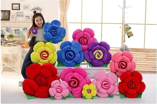 Miniatura 7 de Cojín de asiento de flores, cojines de suelo, cojines para muebles de patio, cojines de almohada (11.8 in, azul)