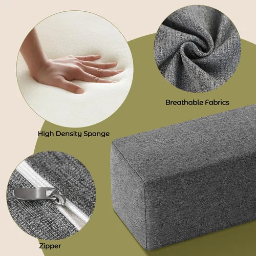Miniatura 5 de DEEPSHARK - Relleno para hueco de cama de tamaño matrimonial, esponja de alta densidad 45D, funda extraíble y lavable, relleno extendido de colchón