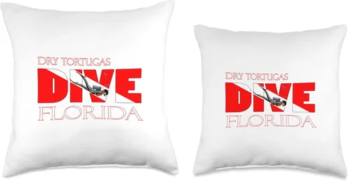 Miniatura 3 de DIVE Dry Tortugas Florida SCUBA Diving Snorkeling Throw Pillow