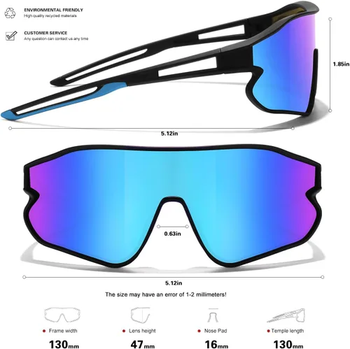 Miniatura 4 de Lentes de sol para niños, lentes de sol de béisbol juveniles, polarizados, deportivos, ciclismo, para niños y niñas, marco ligero