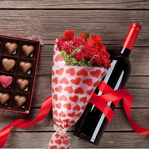 Miniatura 7 de CHRORINE 60 hojas de papel de seda de San Valentín, 6 diseños, papel de regalo para el día de San Valentín, decoración de manualidades de fiesta