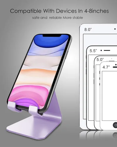 Miniatura 4 de CreaDream Soporte para teléfono celular, cuna, soporte, soporte de escritorio de aluminio compatible con Switch, todos los teléfonos inteligentes