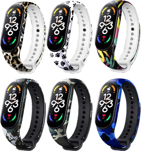 Bandas de repuesto para Mi Band 7 pulseras compatibles con Xiaomi Mi Band 7 Smartwatch Accesorios Pulsera colorida para mujeres hombres Reloj