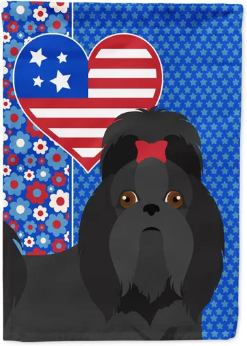 Miniatura 260 de Caroline's Treasures WDK5119GF - Bandera de jardín americana de Airedale Terrier de Estados Unidos, color negro y tostado, bandera decorativa