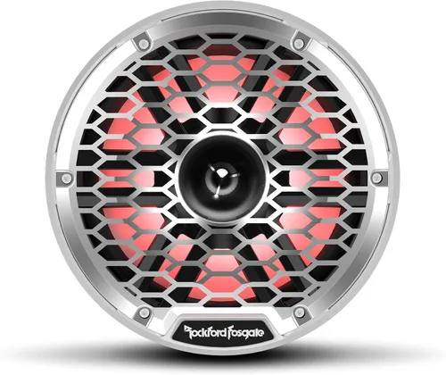 Miniatura 3 de Rockford Fosgate M2-8H Color Optix 8" 2-Way Coaxial Multicolor LED Iluminado Altavoces marinos con bocina Tweeters - Blanco/Acero inoxidable (par)
