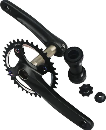 Miniatura 11 de Juego de bielas de 6.693 in 30T 32T 34T 36T 38T Bicicleta de montaña de una sola velocidad Ciclismo Bicicleta de carretera Juego de brazo de manivela