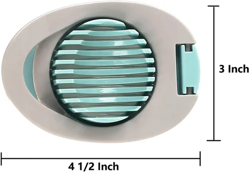 Miniatura 2 de Cortador de huevos duros con alambre de acero inoxidable apto para lavavajillas (verde)