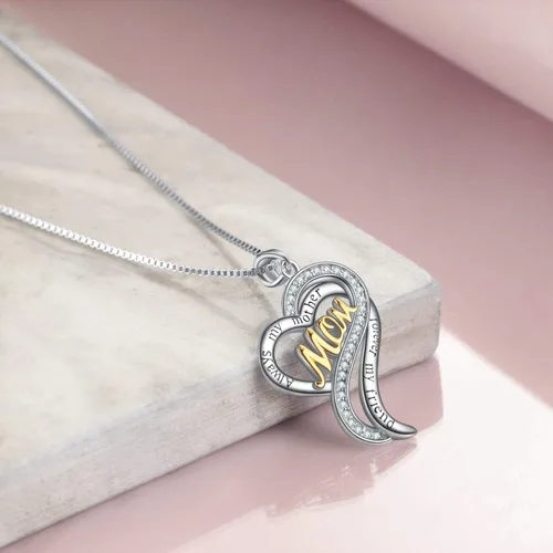 Miniatura 4 de Poplyke - Collar de plata de ley para mamá, abuela, hermana, hija, amiga, para mujeres, adolescentes y niñas