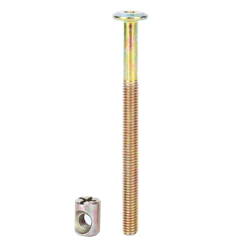 Miniatura 5 de Tornillo de muebles M6, tornillos de cabeza hexagonal para cuna, literas y sillas (3.937 in)