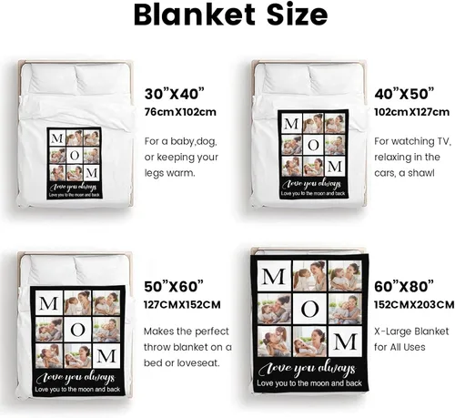 Miniatura 197 de Mantas personalizadas con foto, manta de fotos personalizada, mantas personalizadas con imagen, regalos personalizados para mujeres, hombres
