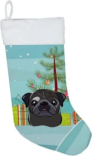 Miniatura 52 de Caroline's Treasures BB1590CS Árbol de Navidad y Alaskan Malamute Calcetines de Navidad para colgar en la chimenea, decoración de fiesta de Navidad