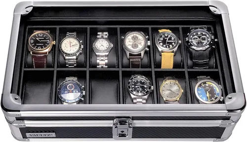 Miniatura 3 de Vaultz Caja de reloj con bloqueo, mediana (VZ03978), transparente, cromada