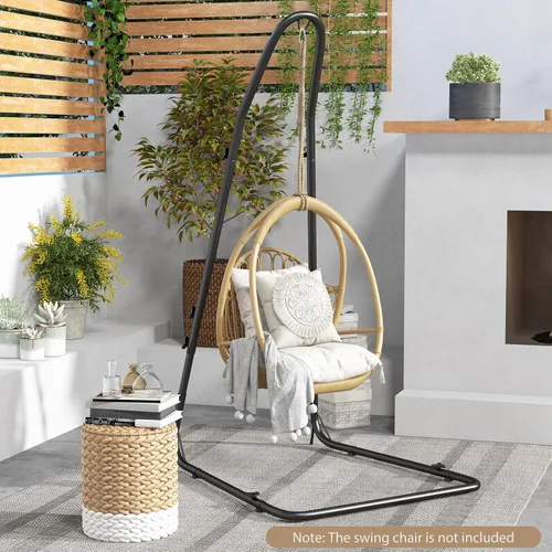 Miniatura 2 de Giantex - Soporte para silla de hamaca ajustable de acero macizo para sillas y columpios, altura ajustable de 78.0 in a 8.5 in