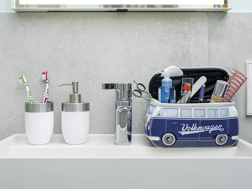Miniatura 6 de BRISA VW Collection - Volkswagen Bolsa universal de neopreno para maquillaje, cosméticos, artículos de tocador para farmacia de viaje, con diseño