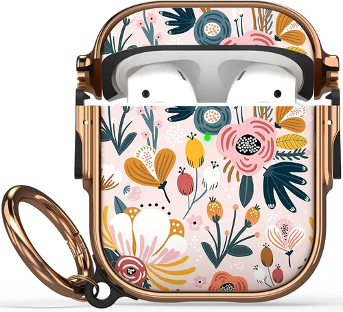 Miniatura 25 de Maxjoy Funda para AirPods 3 con cerradura, bonita funda protectora rígida para AirPod 3 de tercera generación para mujeres y hombres con llavero