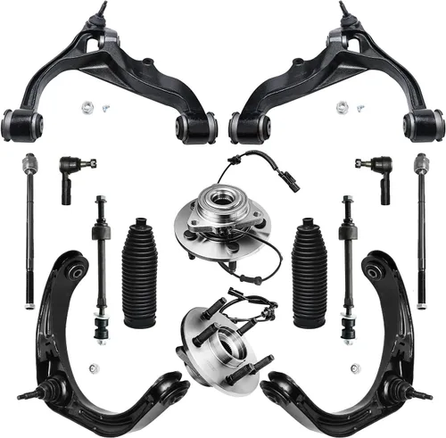 Miniatura 240 de Detroit Axle - Kit de nudillos de dirección delantera izquierda para Ford Edge Lincoln MKX 07-10, cojinete de rueda del lado del conductor, nudillo