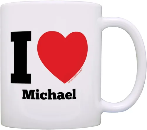 Miniatura 2 de Personalized Gifts Custom Love Gifts I Heart Add Your Text Taza de café de cerámica de 11 oz con asa 11oz - Corazón