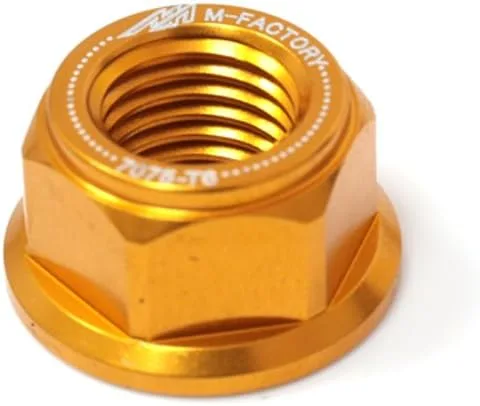Miniatura 2 de KETABAO Tuercas de piñón de rueda trasera doradas compatibles con YZF R1 98-13 R6 03-15 XJ6 S Diversion FZ1 Fazer MT-09 13-18 16 17