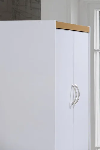 Miniatura 6 de Hodedah Despensa de cocina de 4 puertas, 4 estantes, 5 compartimentos