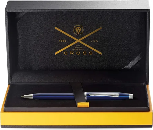 Miniatura 94 de Cross Century II - Bolígrafo de punta Selectip, lacado negro con detalles chapados en oro de 23 quilates