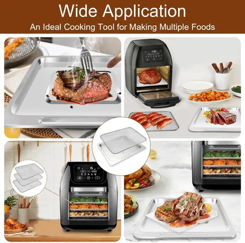 Miniatura 6 de Accesorios para freidora de aire Chefman Multifuncional Digital Air Freidora, 17 ajustes preestablecidos de pantalla táctil Fry XL 10L 10 cuartos