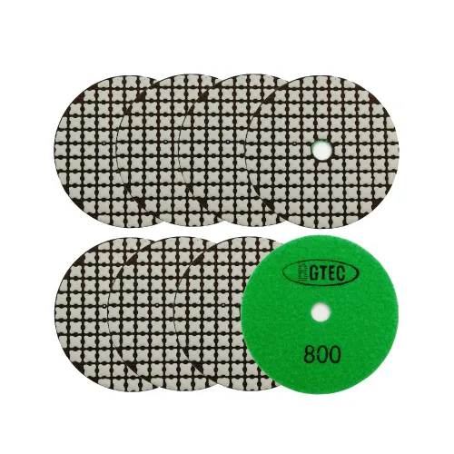 Miniatura 27 de BGTEC Juego de almohadillas de pulido de diamante seco de 4 pulgadas, kit de 8 almohadillas de grano 400 para granito, mármol, piedra de cuarzo