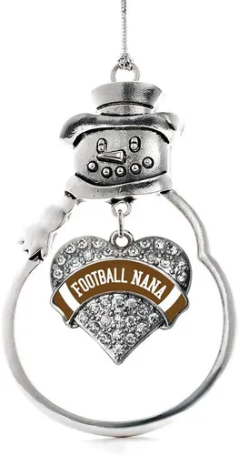 Miniatura 66 de Colgante de plata con diseño de Detroit con forma de corazón y muñeco de nieve con circonitas cúbicas