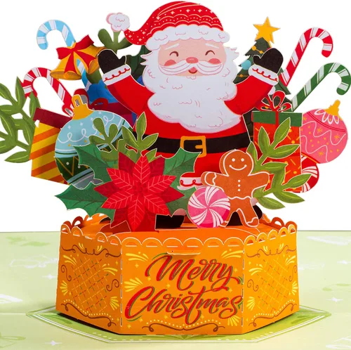 Miniatura 9 de Paper Love Frndly Tarjeta Emergente de Navidad, Noche de Navidad 3D, Regalo para Navidad o Vacaciones - 100% Reciclada y Ecológica, Cubierta de 5" x