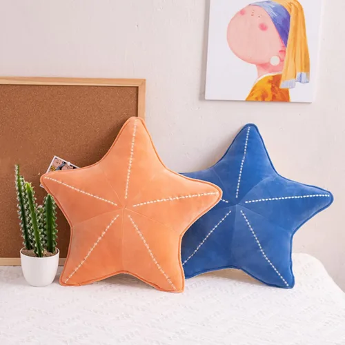 Miniatura 3 de Cojín de felpa con diseño de estrella de mar para automóvil, mesita de noche, sofá, muebles para el hogar, dormitorio, oficina