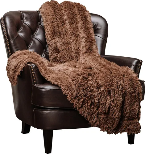Miniatura 25 de Chanasya - Manta de pelo largo sintético - Manta de felpa ligera y esponjosa de forro polar de microfibra - para sofá, cama, silla
