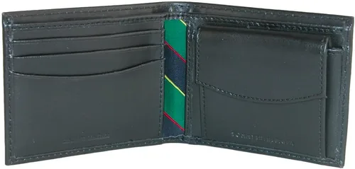 Miniatura 2 de Tommy Hilfiger Cartera Fordham plegable de cuero para hombre con bolsillo para monedas, Negro