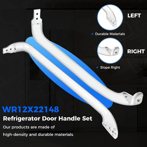 Miniatura 2 de Romalon WR12X22148 - Juego de manijas de puerta de refrigerador, acabado brillante, apto para manija de puerta de refrigerador GE, repuesto
