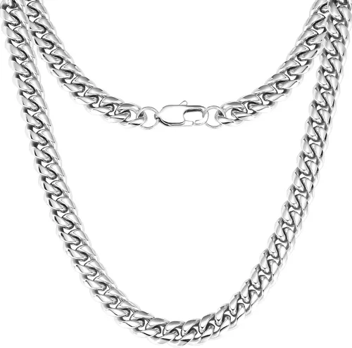 MIMITLTY Miami Cuban Chain Necklace for MenBoys,316L Stainless Steel 46MM Width 18202224 Inch Length Fashion Lobster Clasp HipHop Jewelry