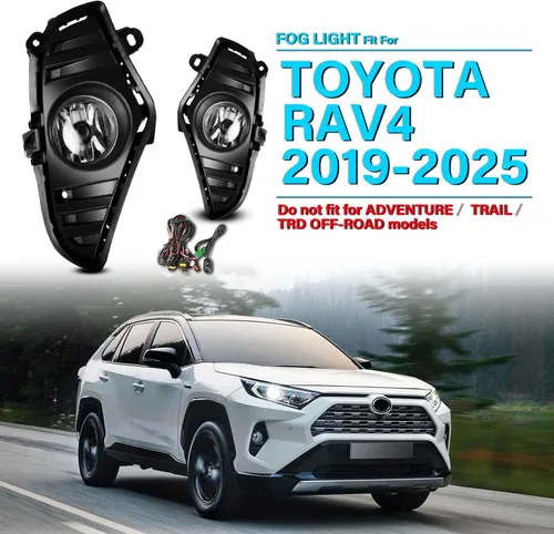 Miniatura 2 de Faros antiniebla para TOYOTA RAV4 2019-2025 (no compatible con modelos ADVENTURE; TRAIL y TRD OFF-ROAD). Repuesto de lámparas antiniebla OEM, 1 par