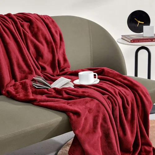 Miniatura 4 de SLEEP ZONE Manta de franela de forro polar, tamaño individual (60 x 80 pulgadas), ligera, súper suave y mullida de felpa para cama, sofá, manta