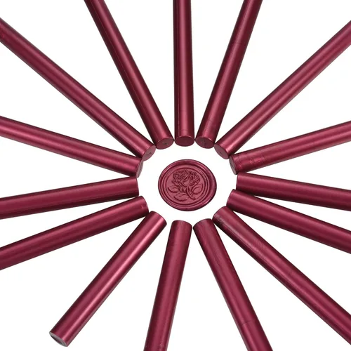 Miniatura 3 de Yoption 15 Piezas Barras de Cera de Sellado Fucsia para Pistola de Pegamento para Sello de Cera, Ideal para Invitaciones de Boda, Sobres, Tarjetas