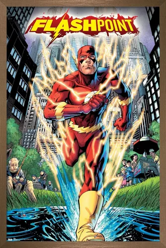 Miniatura 15 de Trends International DC Comics-The Flash-Flashpoint - Póster de pared, 14.725 x 22.375 pulgadas, versión enmarcada de madera de granero