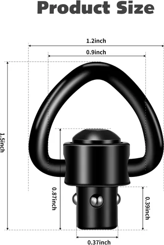 Miniatura 2 de VVAAGG Soportes de dos puntos, anillo de fijación de honda resistente y duradero