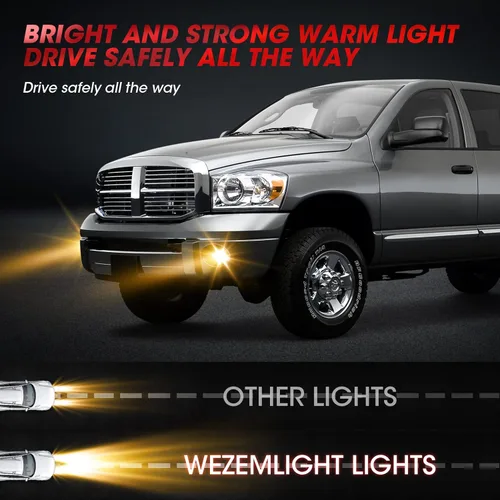 Miniatura 8 de Conjunto de luces antiniebla de repuesto para 2002-2008 Ram 1500, 2003-2009 Ram 2500, 2003-2010 Ram 3500 camioneta pickup, 2005-2006 Durango